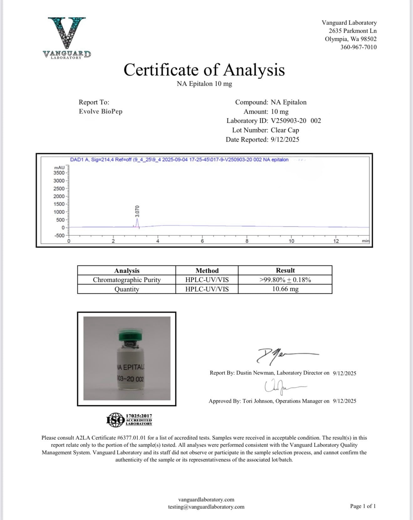 Epithalon 10mg Research Peptide - Image 2